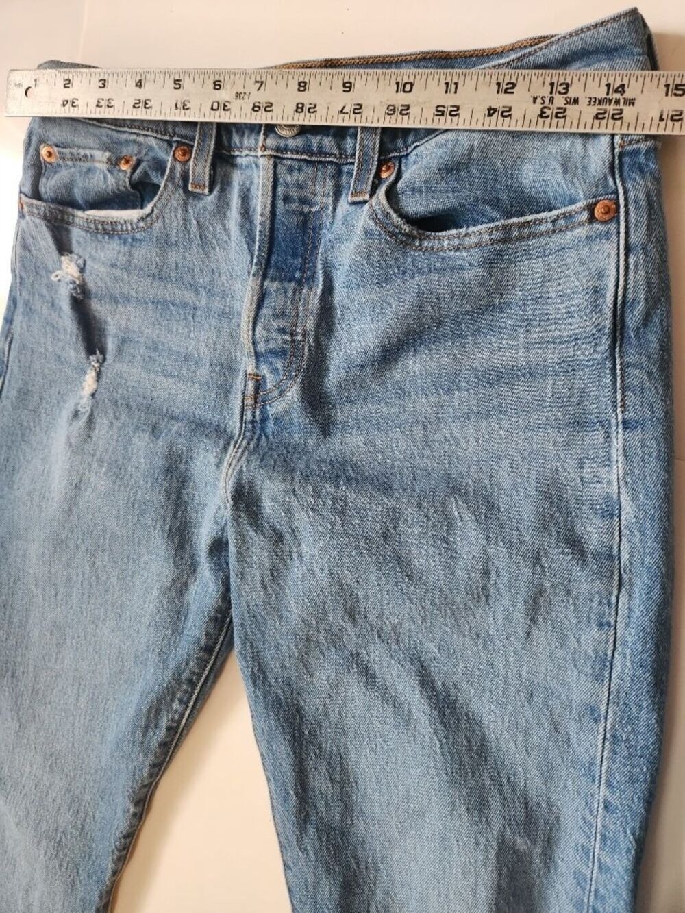 Levi's Jeans Wedgie Icon Fit Ankle Jeans - High Rise - Size 28 Premium Cotton - Picture 6 of 16